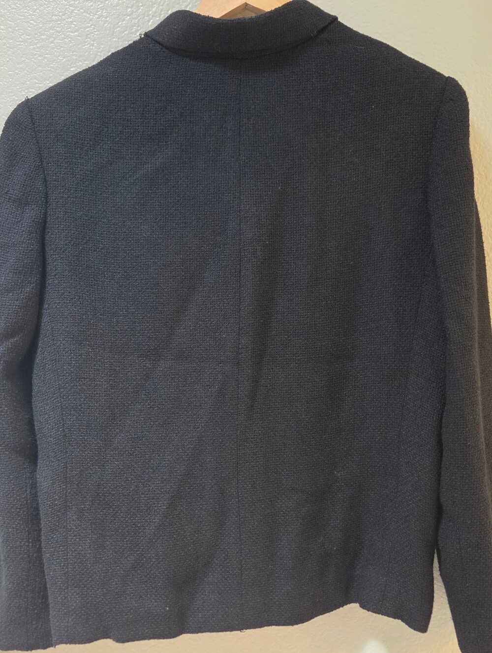 Vintage 80s/90s Jared-Cole Black Textured Jacket Gold Buttons Size 12 - Picture 4 of 6